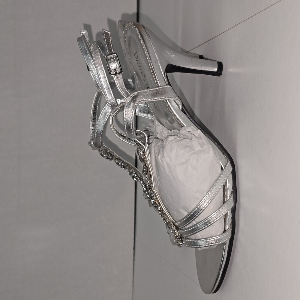 Michaelangelo Meg Silver Rhinestone Detail Special Event Womens Size 9.5 - Picture 6 of 12